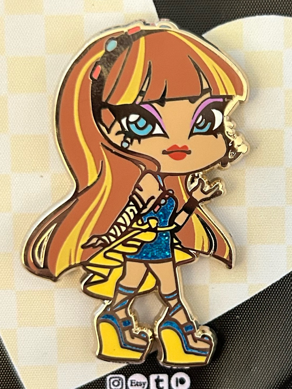 Monster high Cleo de nile glitter fantasy pin